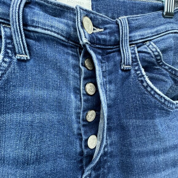 Mother‎ Jeans 25 Stash Tripper Ankle Blue High Rise Button Fly Stretch USA - Picture 7 of 16